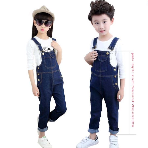

kids jeans 2-5t boys spring cotton jeans children long trousers girls suspenders boys denim bib pants child outwear clearnace, Blue