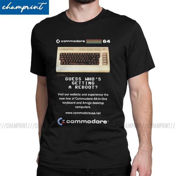 

men commodore 64 retro computer t shirts c64 amiga geek nerd cotton fun short sleeve o neck tee shirt unique t-shirt