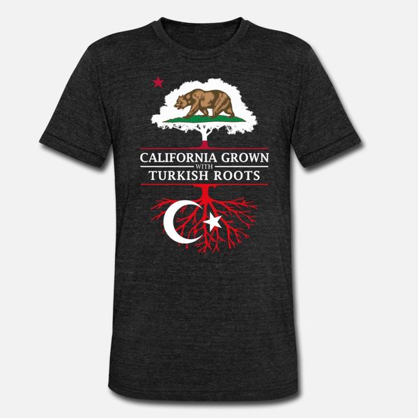 

california grown with turkish roots t shirt men design short sleeve crew neck pattern crazy humor spring cool shirt
