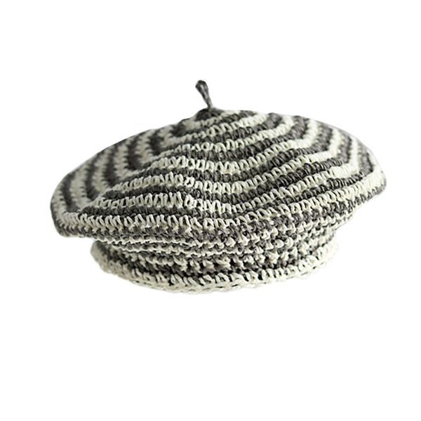 

berets straw beret striped hat french cap summer for women men, Blue;gray