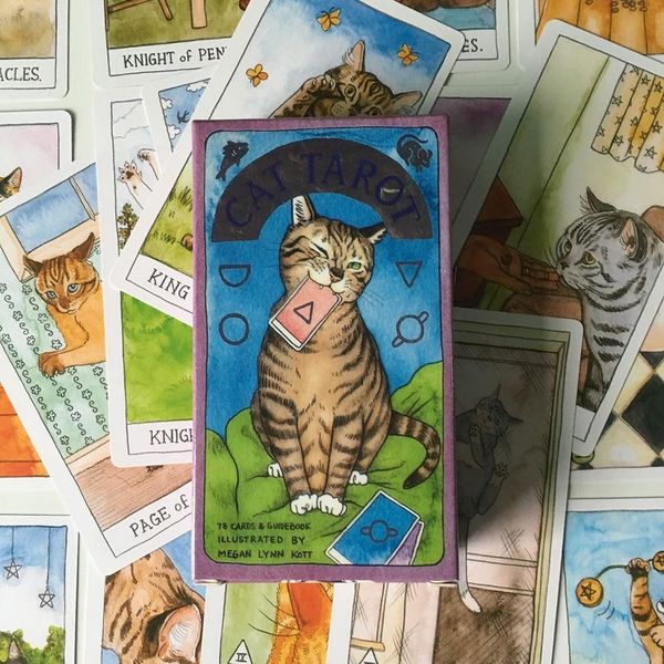 

new 78pc cat tarot cards table games card set family birthday party playing cards funny board game supplies full english version bbyelr
