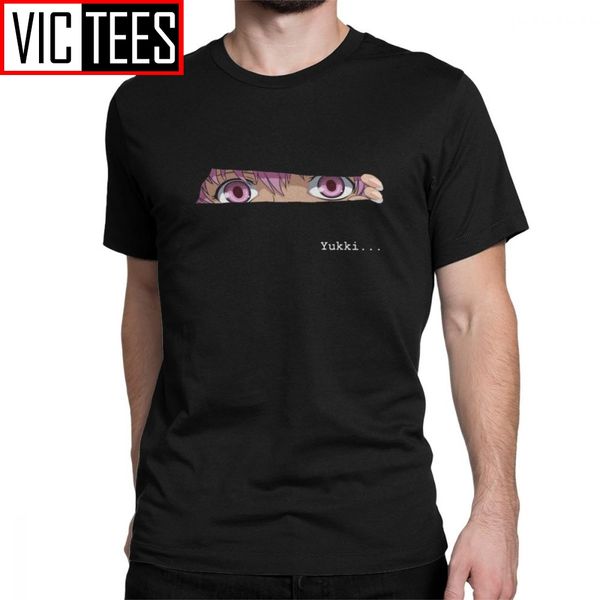 

mirai nikki t shirt gasai yuno yukki t-shirt men anime manga future dairy japanese yandere cotton tees short sleeve