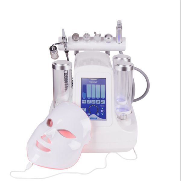 

7 in 1 hydra facial machine bio rf hammer hydro water dermabrasion 7 light led facial mask skin tightening rejuvenation peel machine