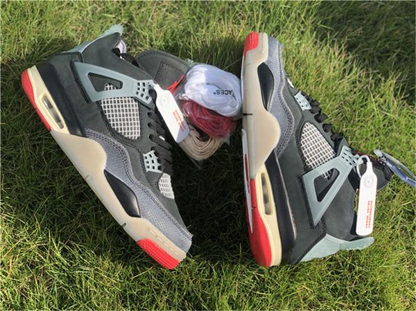 

2020 off authentic 4 bred sp wmns air sail 4s man basketball shoes muslin white black zapatos sneakers sports with original box 40-47
