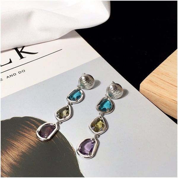 

european and american fashion new ladies earrings bohemian national wind earrings personality tassel earrings ing, White