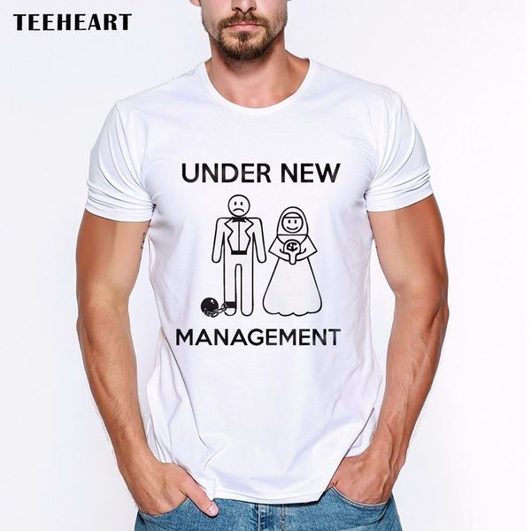 

2019 male selling man under new management - just married sign funny joke men t shirt tee summer tee shirt