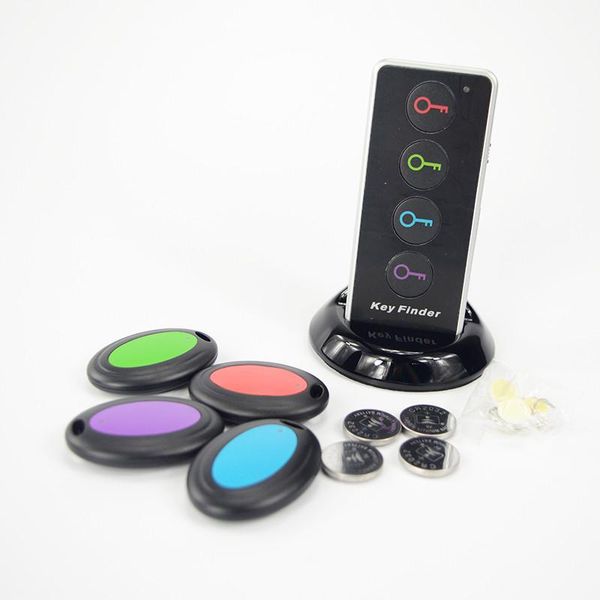 

cgjxsdhl 4 in 1 advanced wireless key finder remote key locator anti -lost with torch function 4 receivers and 1 dock buscador dominant