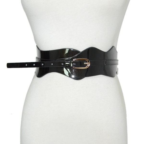 

new black wide corset leather belt female obi waistband thin brown needle buckle leisure belts for women wedding dress waistband, Black;brown