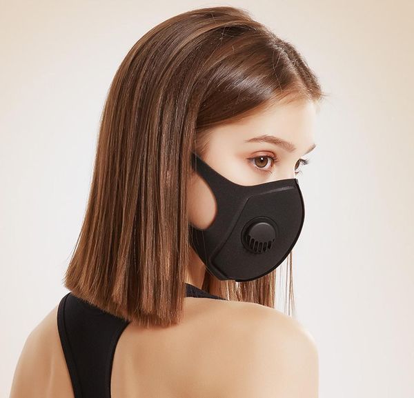 

individual mask respirator facemask mask fashion anti pollution valve washable anti high dust sponge package balck face with reusable qsmrp
