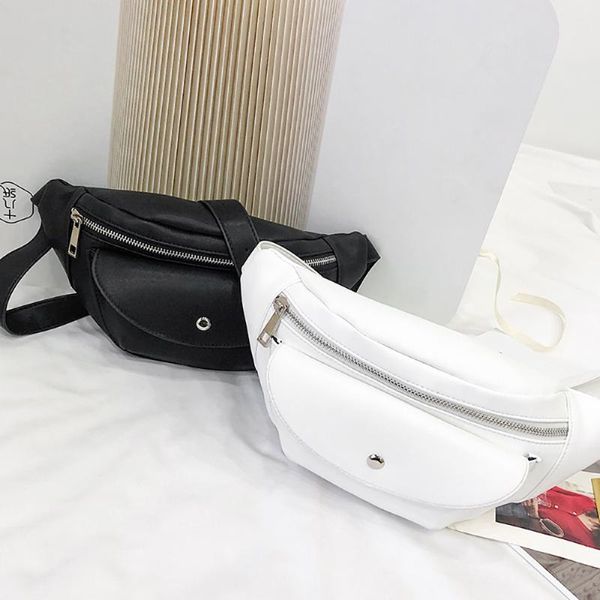 

coneed fashion waist pack women small bag simple pocket solid zipper bag versatile shoulder messenger chest may29