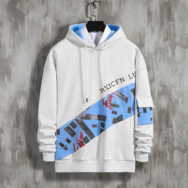 

Men's Hooded Tracksuits Autumn Fashion New Mens Letter Print Two Pieces Suits Men Casual Pullover Suits 2 Colors Size M-3XL