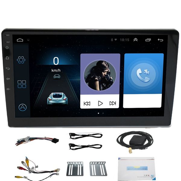 10.1 pollici Android 8.1 Quad Core 2 Din Car Press Stereo Radio Gps Wifi Car Mp5 Audio Video Player Noi Nero