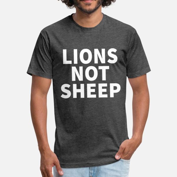 

lions not sheep t shirt men gift short sleeve round neck pattern gift casual spring vintage shirt