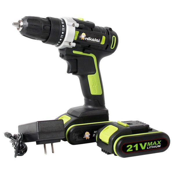 

21v additional lithium battery cordless drill bit battery electric drill driver wood charging electric screwdriver power tools