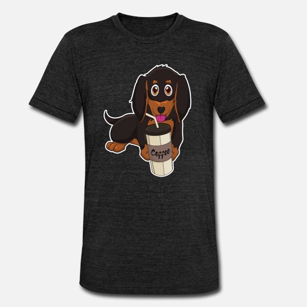 

dachshund sausage dog coffee gift t shirt men design tee shirt round neck clothes loose casual spring autumn original shirt