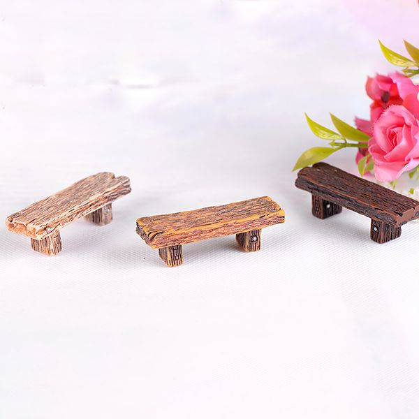 

3pcs benches miniature ornaments fairy garden bonsai decor dollhouse accessory