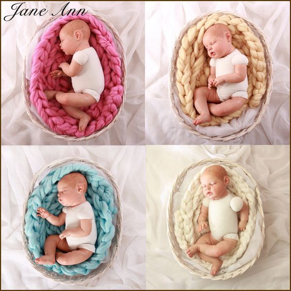 

jane z ann newborn pgraphy props baby p blanket 4m long acrylic filler braid basket stuffer atrezzo fotos, Yellow