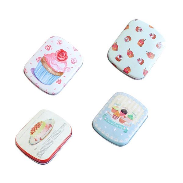 

4 gift european for pill cake pcs cans containers crafts candy case storage boxes portable mini series tinplate fgwup home2001