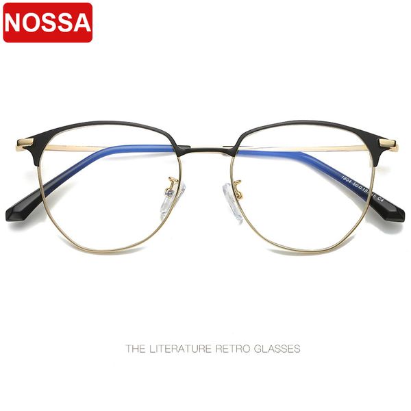 

new elliptical temperament flat mirror full frame metal exquisite glasses frame trend men and women personality glasses frame, Black