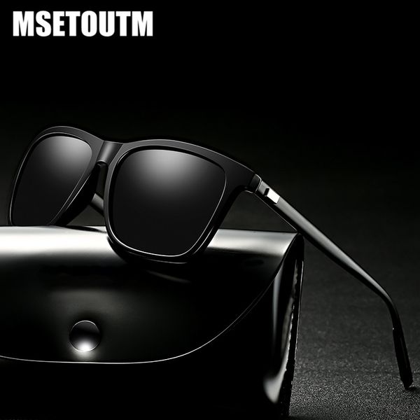 

msetoutm aluminum magnesium polarized al mg sunglass men metal driver classic retro 2020 brand designer uv400 sun glasses 0733, White;black
