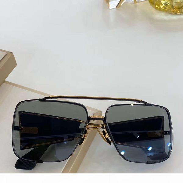 

square rimless sunglasses black yellow gold gray lens 136 occhiali da sole da uomo mens designer sunglasses new with case, White;black