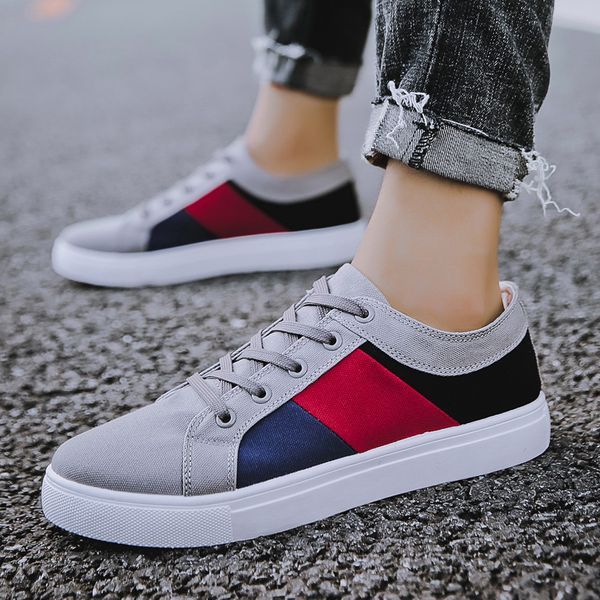 

zpxhsm 2020 autumn new fashion men's shoes breathable skid flats shoes fashion low help sneakers canvas men casual y858, Black
