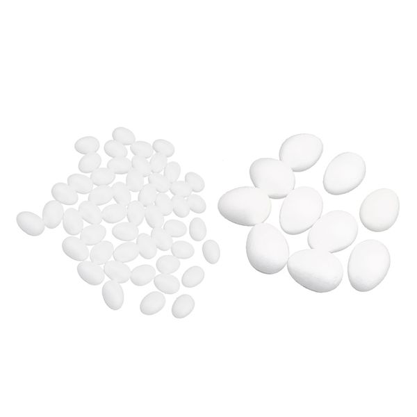 

60pcs white modelling craft polystyrene foam eggs 5/8cm