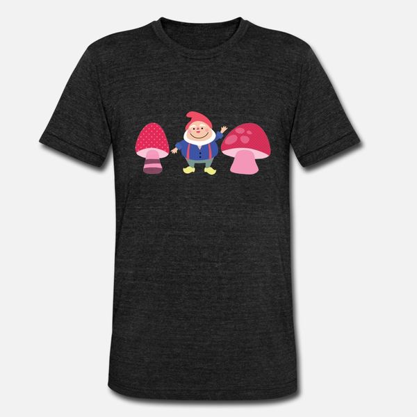 

gnome and mushrooms t shirt men printing cotton crew neck clothing famous building spring vintage shirt