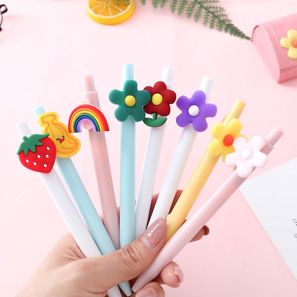 

1 pieces lytwtw's cute cartoon gel pen kawaii stationery office school supply sweet girl colored colored cartoon push lovely