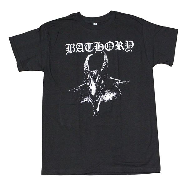 

2019 new summer slim tee shirt bathory goat black men's t-shirt design