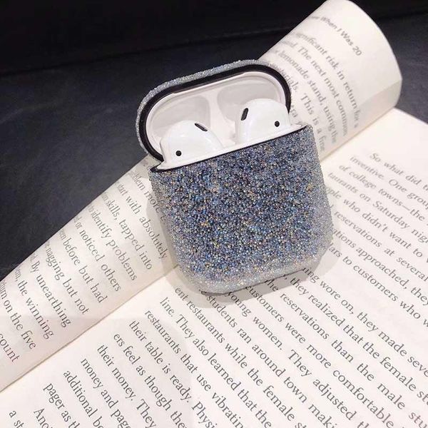 

cgjxsdesigner protective case for airpods pro luxury flash diamond bluetooth headset cover for 1 /2 pro bling plastic storage box wholesale