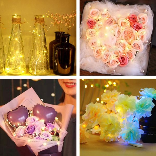 

led night lamp string button star lamp small christmas decoration lights flowers cakes potted plants ornaments beauty decoration vt1477