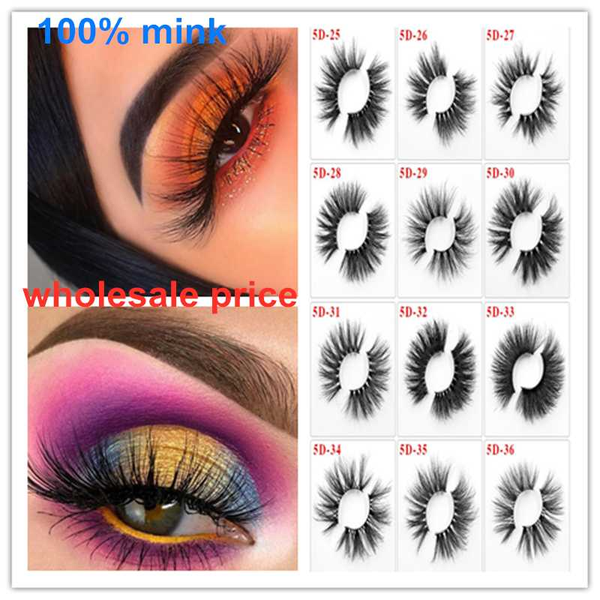 

new 5d mink hair false eyelashes natural/thick long eye lashes wispy makeup beauty extension tools box makeup