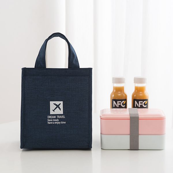 

lunch portable bento box bag simple fashion all-match ice bag waterproof insulated bag factory direct can set logo