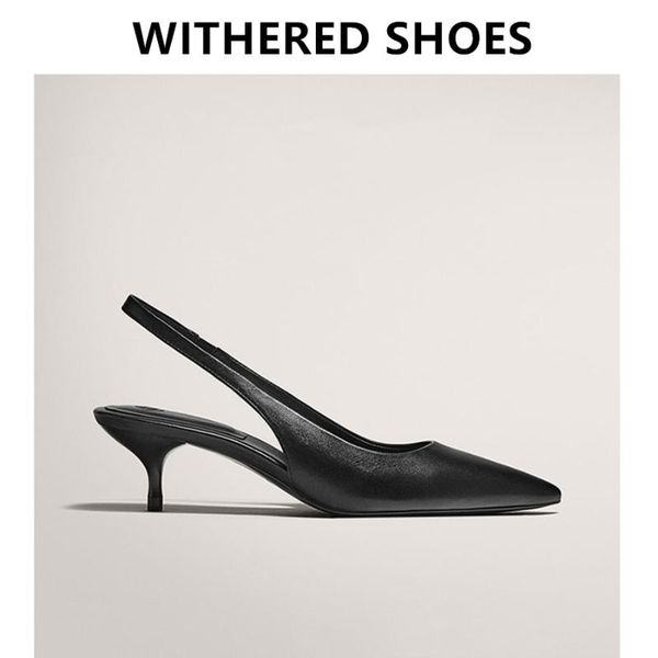 

withered summer women shoes women sandals england office lady elehant sheep leather slip-on high heels sandals shoes woman, Black