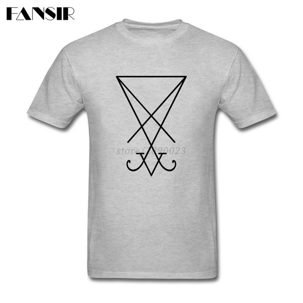 

plus size sigil of lucifer leisure shirts men's white short sleeve custom men t-shirts family clothing