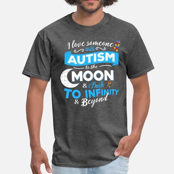 

autism awareness i love someone with autism gifts t shirt men knitted cotton size s-3xl pattern cute comfortable spring vintage shirt