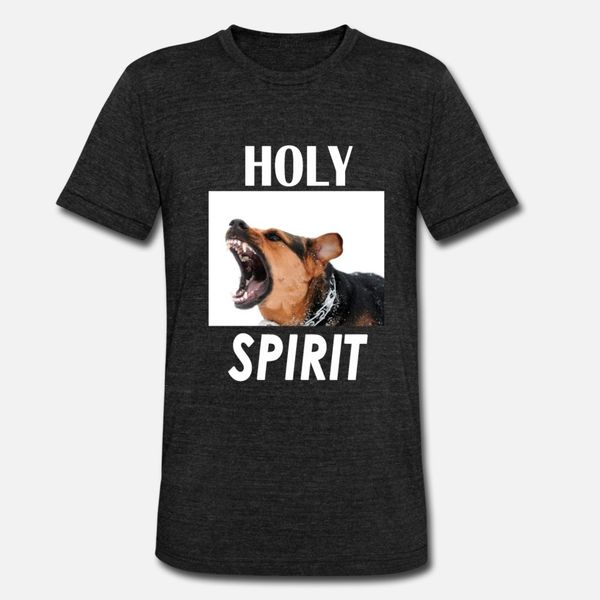 

holy spirit dog barking t shirt men knitted cotton size s-3xl family loose new style spring natural shirt