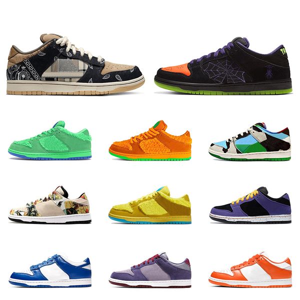 

chunky dunky skateboard shoes bears orange green kentucky mens womens trainers sports sneakers size 36-45