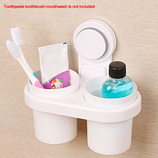 

suction cup storage rack organizer comb practical home tumbler toothbrush holder