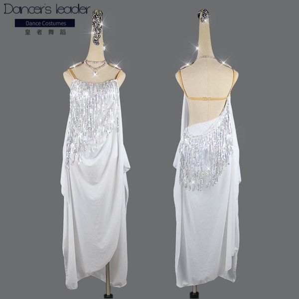 

2020 new female latin dance skirt mid-length performance clothing competition performance clothing can be customized, Black;red