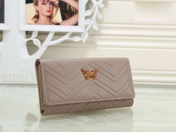 

2021 new fashion leather purse famous brand designer wallet standard purse woman fashion wallet wholesale b22, Red;black