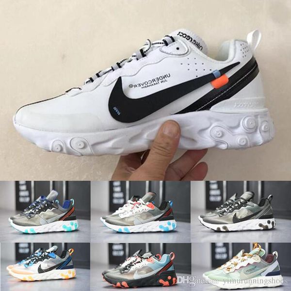 

2019 new quality react element 55 undercover x upcoming designer sports men women navy blue sneakers shoes