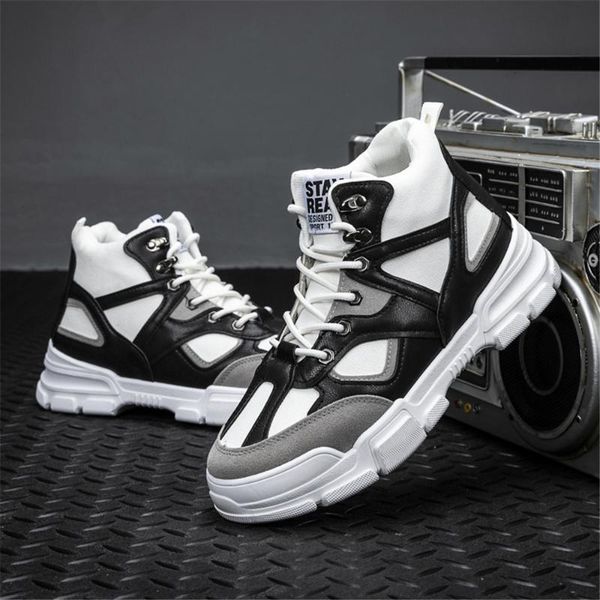 

new autumn men casual shoes fashion sneakers breathable high-shoes sport outdoors footwears zapatillas hombre 39-44, Black
