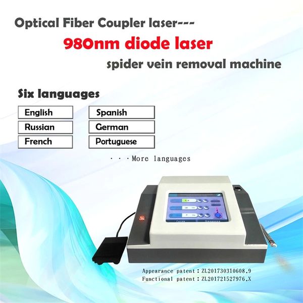 

4 in 1 980nm medical diode laser vascular vein 980 nm spider vein removal vascular removal machine fast ing