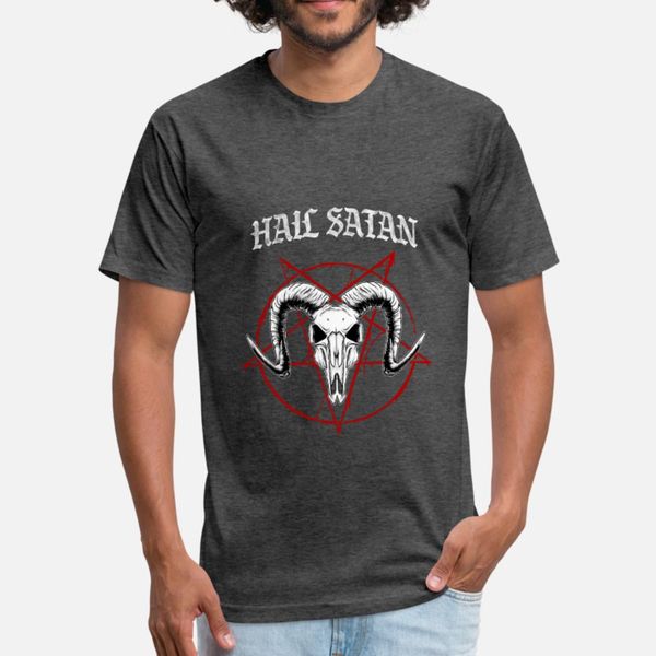 

hail satan t shirt men designs tee shirt crew neck letters famous casual summer pictures shirt