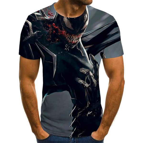 

venom sci-fi male boy clothing 3d print shirts plus size kawaii aesthetic men clothing