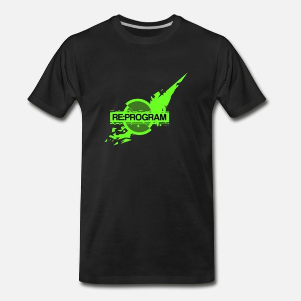

re programm t shirt men printing 100% cotton round collar letters graphic humor spring autumn standard shirt
