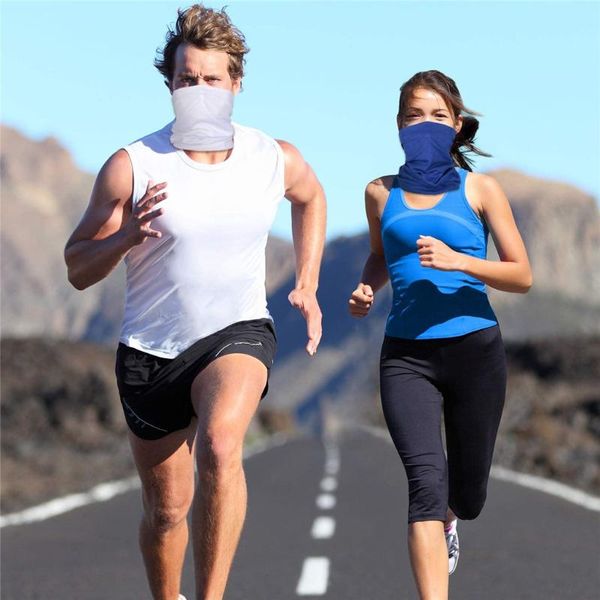 

6 pieces summer face scarf uv protection neck gaiter scarf sunscreen breathable cycling headgear face headband neck, Blue;gray
