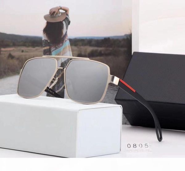 

p0805 designer sunglasses for men fashion sunglasses square frame eye glasses coating lens carbon fiber summer style, White;black